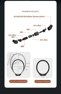 Bloqueo de combinación de <span class=keywords><strong>cable</strong></span> largo superventas para scooter, casco de bicicleta eléctrica de 4 dígitos, bloqueo de seguridad para bicicleta de motocicleta, scooter - Product Image 4