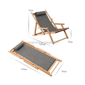 Chaise longue pliante légère et durable avec accoudoir en tissu Oxford-Chaise d'extérieur portable pour parc et hôtel - Product Image 5