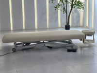 Table de massage électrique portable avec tête réglable pour spa, salon de beauté, salon de coiffure, soins du visage et extensions de cils