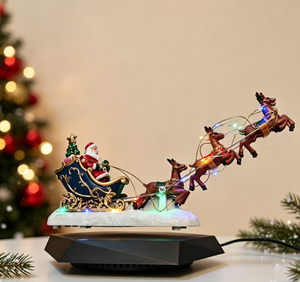 Trineo 3D Magnético Levitante con Renos y Luz, Adorno de Escritorio, Decoración Navideña para Mesa, Decoración Festiva de Navidad - Product Image 6