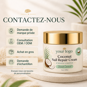 Crema Reparadora de Uñas con Coco, Tratamiento Hidratante para Uñas Secas y Ásperas, Cuidado de Cutículas, Tendencia ODM - Product Image 5