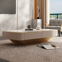 Meubles d'intérieur de style italien, table basse en bois pour salon, meuble TV de luxe léger de haute qualité, meuble TV