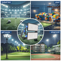 Starslumin SR05 Stock US 600W 800W 1200W Projecteur LED Carré à Mât Haut IP66 Garantie 5 Ans Stade Sportif Alliage d'Aluminium DLC 15-80