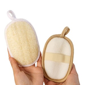 Zenidoo High-quality Natural Hemp Loofah Sponge Square Bath <b>Brush</b> Fashion Style Body <b>Scrubbing</b> Tool for Itching Relief 50g - Product Image 1