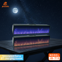 Haut-parleur sans fil -715 avec lumière d'ambiance dynamique effet flamme, batterie rechargeable, étanche IPX-4 pour usage domestique et extérieur