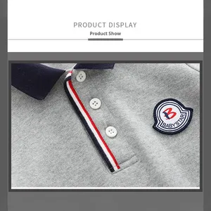 Tutina in Cotone Stile Collegio per Neonati, Pagliaccetto Estivo Leggero a Maniche Corte Unisex per Bambini di Un Anno, Outfit Casual per Gattonare - Product Image 3