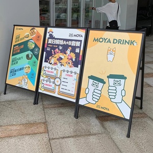 Expositor Vertical de una Cara Sun KT <span class=keywords><strong>Board</strong></span>, Cartel Publicitario Portátil para Exteriores con Ruedas Bloqueables, Moderno y Plegable con Luz LED - Product Image 4