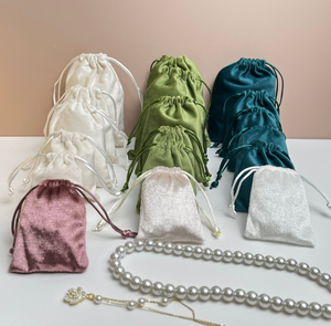 Bolsa de terciopelo Sodt con cordón para embalaje, bolsa de regalo para joyería, bolsa compacta para polvos y cinturones con hebilla, bolsa de almacenamiento para accesorios para el cabello - Product Image 4