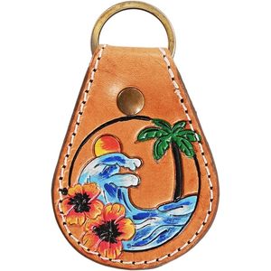 Porte-clés en cuir PU usiné à la main en cuir de vachette Mousqueton Porte-clés en cuir de qualité supérieure pour voiture et clés - Product Image 2