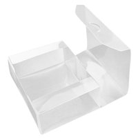 Vente flash de Noël - Boîtes cadeaux carrées en plastique transparent PVC PET de qualité alimentaire, pliables, personnalisables, emballage transparent, fleurs dorées