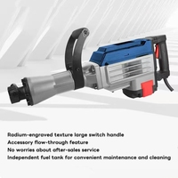 Marteau de démolition électrique 1400W 220V/50Hz, pioche électrique industrielle robuste pour la démolition du béton, le sciage des murs et le creusement de tranchées