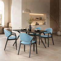 Chaise de salle à manger nordique de luxe moderne du fabricant EXL coussin de sac souple en bois massif chaise d'hôtel de café