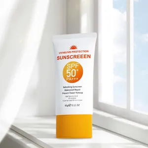 Uw Label Gezicht Zonnebrandcrème Spf 50 Pa Huid Whitening Zon Bescherming Lotion Custom Logo Sunblock Hydraterende Zonnebrandcrème