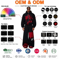 Sudadera con Capucha y Pantalón de Chándal para Hombre, Personalizada, Suave, Lavada, con Estampado 3D, 100% Algodón, Unisex, Venta al por Mayor, Estilo Urbano de Alto Gramaje