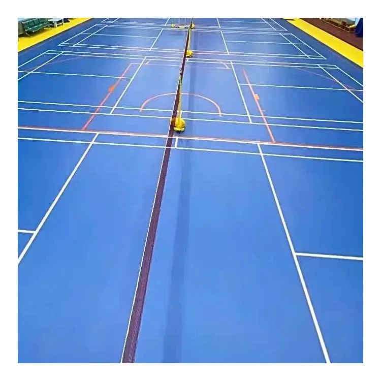 Tahan aus Olahraga Bola Voli anti-selip plastik vinil lapangan basket matras gulung vinil Pvc lantai