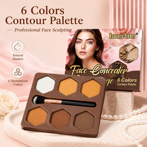 Paleta de Corrector en Polvo de 6 Tonos, Resistente al Agua, Control de Grasa, Larga Duración, para Maquillaje Facial Diario de Mujeres - Product Image 2