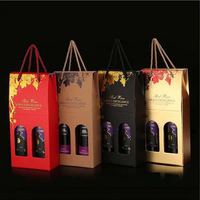 Usine Wistac Boîte de transport de cadeau de vin de luxe réutilisable personnalisée Boîte d'emballage de bouteille de vin en papier ondulé avec fenêtre