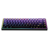 Customized Blue-switch Mechanical Keyboard 68 Keys Wired Portable Light Mixing for Office Work Gaming Side-printed Keycaps