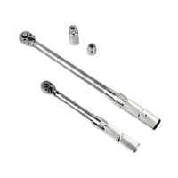 Llave Dinamométrica Multifuncional de Alta Calidad, Ajustable en Dos Direcciones, en Tamaños de 1/4", 3/8" y 1/2", Cromada, para Herramientas de Ferretería - Métrica