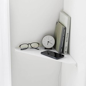 Support de rangement <span class=keywords><strong>mural</strong></span> pour coin de salle de bain <span class=keywords><strong>sans</strong></span> trous Étagère suspendue triangulaire pour le mur - Product Image 3
