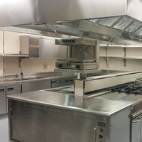 Campana Extractora de Acero Inoxidable Profesional para Cocina, Alto Flujo de Aire y Eficiencia Energética Clase A para Cocinas Comerciales