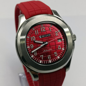 Relojes mecánicos completamente automáticos para hombre con movimiento NH35, reloj deportivo informal luminoso verde, estilo hip hop, correa de caucho - Product Image 2