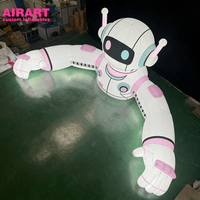 Robot LED gonflable de dessin animé pour la décoration de scène de festival de musique, ballon robot IA personnalisé pour la décoration d'activités en plein air