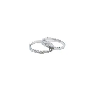 Jewelry Diamond Ring Fine Design Fashion 18k White Gold Real Diamond Luxury Simple Design Ring