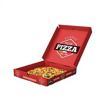 Boîtes à pizza octogonales noires personnalisées à bas prix, imprimées, en matériaux recyclés, emballage alimentaire de qualité supérieure, poignée vernie