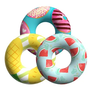 Taille personnalisée PVC Fruits Gonflable Tube De Natation Cercle Piscine Flotteurs Pour Enfants Enfants Adultes Gonflable Anneau De Natation