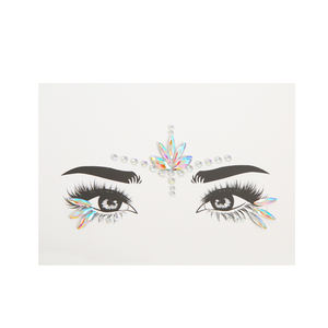 Autocollant de visage en <span class=keywords><strong>strass</strong></span> brillant très tendance pour festivals de musique, spectacles et décoration corporelle - Product Image 3