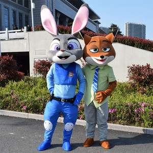 Disfraz de Mascota Publicitaria de Peluche con Temática Navideña de <span class=keywords><strong>Personajes</strong></span> de Dibujos Animados: Conejo Judy, Zorro Nick, Perezoso Slothy y Flash - Product Image 2