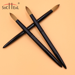 Best-Metal-Acrylic-nail-brushes-professionals Black Metal Brush Size 18 Tipo redondo <span class=keywords><strong>para</strong></span> <span class=keywords><strong>uñas</strong></span> acrílicas - Product Image 5