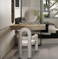 Nouveau modèle de table de toilette en panneau de bois minimaliste sur mesure, table de chevet modulaire écologique pour hôtel, appartement, chambre à coucher