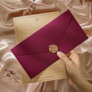 Busta in Lino Tradizionale Personalizzata, Romantica e Retrò, Rivestita in <span class=keywords><strong>Carta</strong></span> Marrone per Inviti, Cartoline e Biglietti d'Auguri <span class=keywords><strong>con</strong></span> Copertura in <span class=keywords><strong>Carta</strong></span> Cerata - Product Image 4