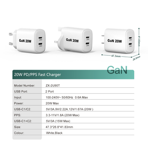 <span class=keywords><strong>Cargador</strong></span> de Pared USB Rápido con GaN y PD Tipo C de 20W, 25W, 30W, 35W, <span class=keywords><strong>40W</strong></span>, 45W, 65W, 100W, 120W, con Certificación CB, KC y CE, Directo de Fábrica, para <span class=keywords><strong>iPhone</strong></span> - Product Image 6