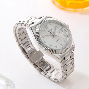 Montre à quartz haut de gamme pour homme en acier inoxydable, <span class=keywords><strong>cadran</strong></span> à chiffres arabes, boîtier en alliage 41 mm, verre, style mode et luxe pour affaires - Product Image 1