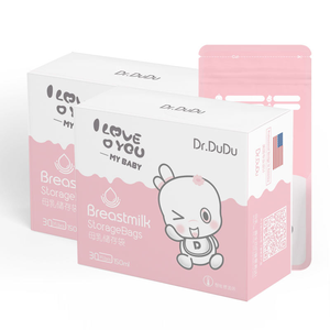 Bolsa para Almacenamiento de Leche Materna Dr.<span class=keywords><strong>DuDu</strong></span>, Libre de BPA, Preesterilizada, con Doble Cierre, Bolsa Vertical, Material Congelable Esterilizado, PET+<span class=keywords><strong>PE</strong></span> - Product Image 4