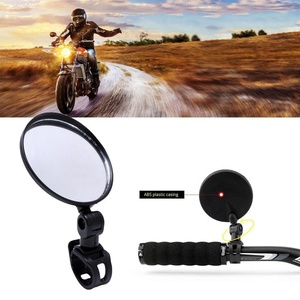 Espejo retrovisor convexo de 15-35MM para bicicleta, montaje de manillar de motocicleta, rotación de 360, espejo elipse redondo ajustable para montar en bicicleta - Product Image 1