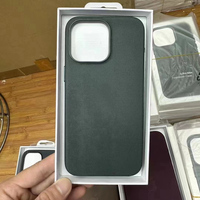 Étuis magnétiques FineWoven pour iPhone 15 Pro Max, étuis de téléphone portable FineWoven avec animation ic pour iPhone 15, coque de téléphone