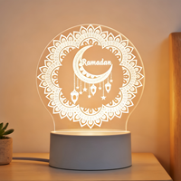 Cadeaux islamiques, lampes de nuit 3D, LED rechargeables par USB, design contemporain, fournitures de mariage, décorations musulmanes, Ramadan Moubarak, lumière