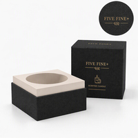 Boîte d'emballage rigide pour bougie parfumée de luxe avec gaufrage, laminage mat, revêtement UV, taille personnalisée, décoration de mariage et de maison