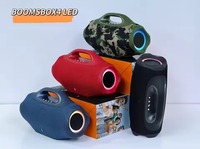Altavoz Boombox 4 LED de 60W, Altavoz Portátil para Exteriores, Bajos Profundos, Resistente al Agua, Batería de Larga Duración, Altavoz Inalámbrico Boombox 4