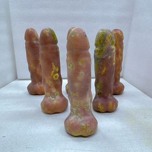 Bâton de massage sculpté en forme de <span class=keywords><strong>Phallus</strong></span> masculin en Jaspe Rose Cristal Naturel Bozhiluan, 155mm 400g, Artisanat, Vente en gros, Meilleures ventes - Product Image 4