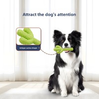 Jouet à mâcher pour le nettoyage dentaire des chiens avec un design réaliste de cactus en caoutchouc naturel pour les chiens de petite, moyenne et grande taille