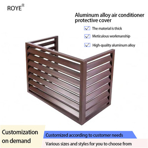 Grille de ventilation extérieure en alliage d'aluminium pour climatiseur, protection contre la pluie, grille à lamelles carrée, garde-corps en <span class=keywords><strong>tube</strong></span> <span class=keywords><strong>carré</strong></span> - Product Image 5