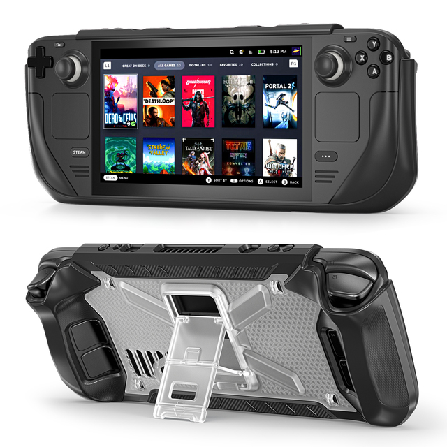 Hot Selling Protective TPU Case Cover Shockproof Shell for Steam Deck Console with Kickstand