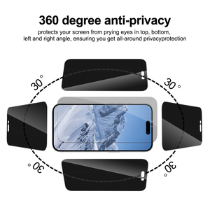 Người bán hàng tốt nhất Iphone 12 13 14 15 16 Pro Max 360 ° sự riêng tư Tempered Glass 9H chống sốc điện thoại bảo vệ màn hình riêng tư - Product Image 2