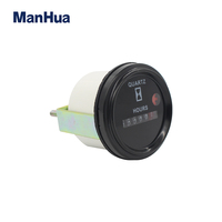 ManHua MH748A Compteur horaire 10-80VDC pour moteur de bateau marin, véhicule, camion, jauge ronde étanche Compteur horaire