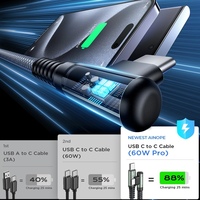 Lot de 2 câbles de charge rapide 60W PD USB C vers USB C pour iPhone 16 Pro Max iPad Pro MacBook Samsung S25